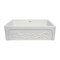 Whitehaus 33" Front Apron Sink W/ An Intricate Vine Design On One Side, Wht WHSIV3333-WHITE - alternate 3